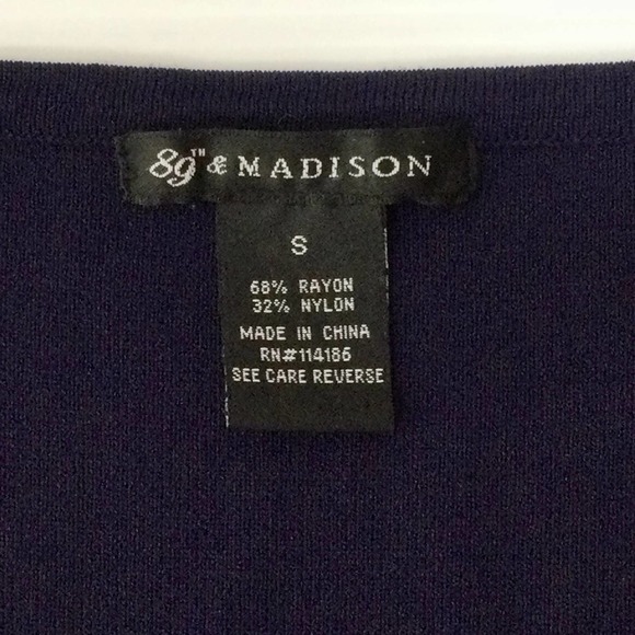 Sleeveless V-Neck Shell Knit Tank Top 89th & MADISON Blue S NWOT - Picture 4 of 7